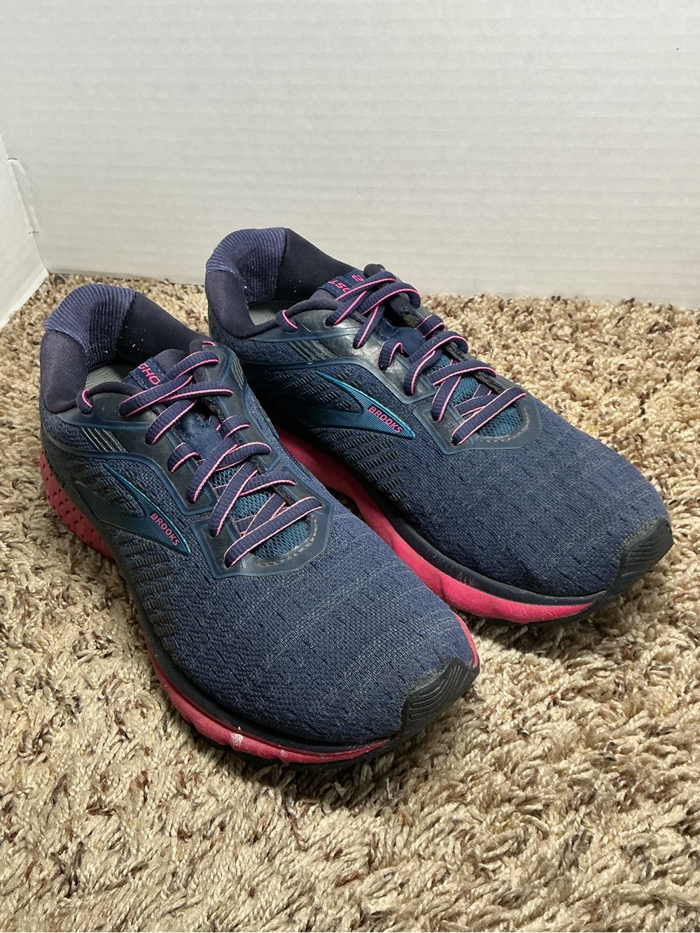 Brooks Ghost 12 Women’s Size 8.5 Navy Pink Running Shoes 1203051B414 - Picture 13 of 16